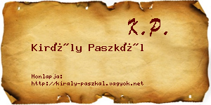 Király Paszkál névjegykártya